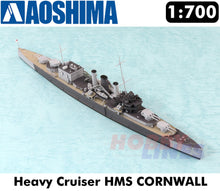 Load image into Gallery viewer, HMS CORNWALL Heavy Cruiser WWII British Navy 1:700 model kit Aoshima 05674

