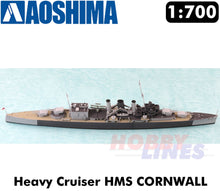 Load image into Gallery viewer, HMS CORNWALL Heavy Cruiser WWII British Navy 1:700 model kit Aoshima 05674

