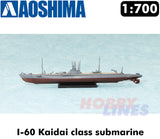 HMS JUPITER J Class Destroyer WWII & I-60 Submarine 1:700 kit Aoshima 05765