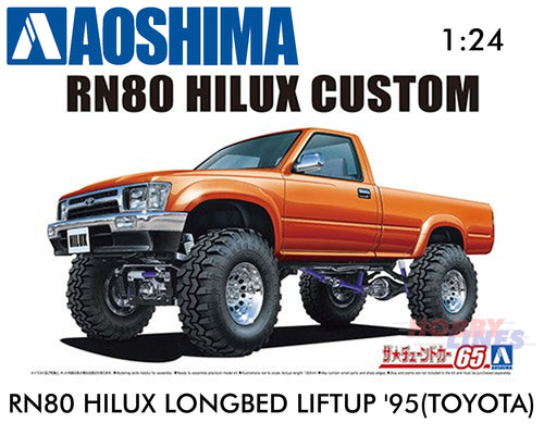 TOYOTA HILUX RN80 LONGBED LIFTUP '95 1:24 scale model kit Aoshima 05802