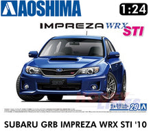 Load image into Gallery viewer, SUBARU GRB IMPREZA WRX STI &#39;10 1:24 scale model kit Aoshima 05834
