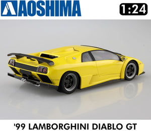 '99 LAMBORGHINI DIABLO GT supercar 1:24 scale model kit Aoshima 05899
