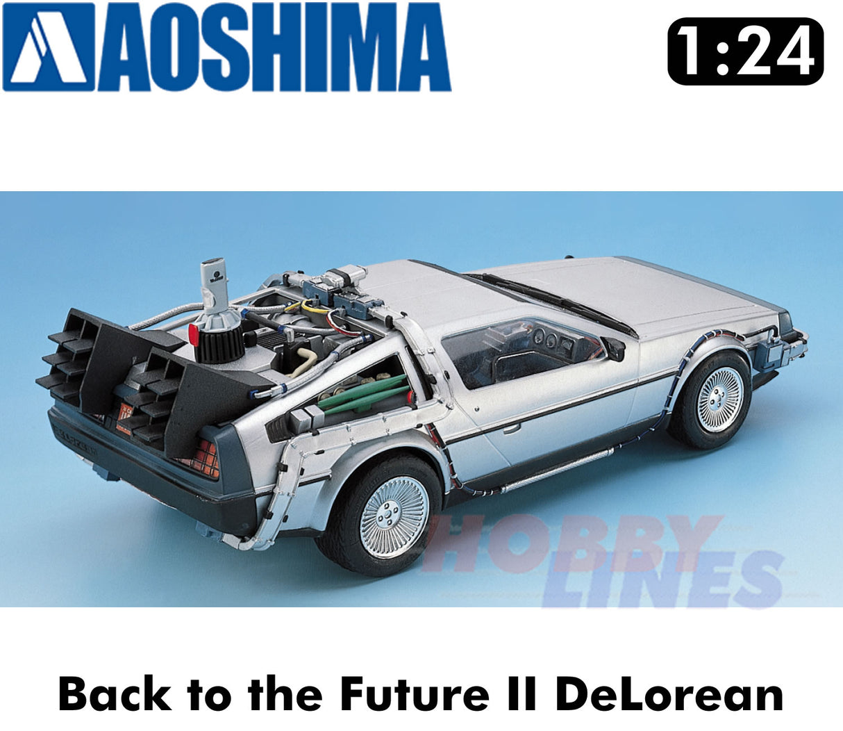 Delorean Back to the Future Part II 1:24 scale model kit AOSHIMA 05917