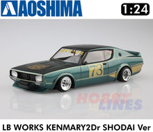 Load image into Gallery viewer, LB WORKS KENMARY 2Dr SHODAI Nissan Skyline 1:24 scale model kit Aoshima 05921
