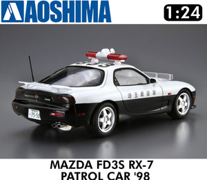 MAZDA FD3S RX-7 RADAR PATROL CAR '98 Police 1:24 scale model kit Aoshima 05922