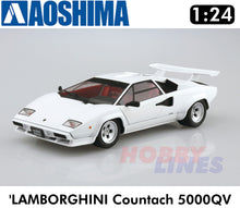 Load image into Gallery viewer, LAMBORGHINI Countach 5000QV &#39;85 supercar 1:24 scale model kit Aoshima 05945
