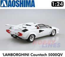 Load image into Gallery viewer, LAMBORGHINI Countach 5000QV &#39;85 supercar 1:24 scale model kit Aoshima 05945
