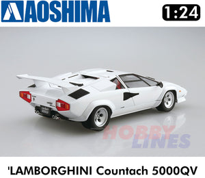 LAMBORGHINI Countach 5000QV '85 supercar 1:24 scale model kit Aoshima 05945