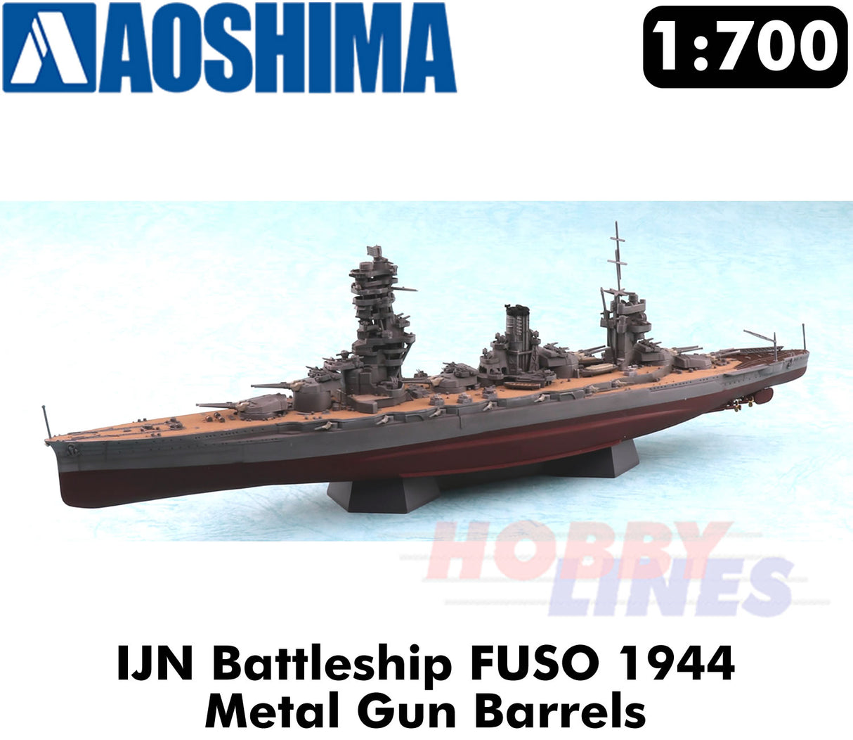 IJN Battleship FUSO 1944 METAL GUN BARRELS 1:700 scale model kit AOSHIMA 05977