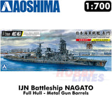 IJN Battleship NAGATO 1945 Full Hull METAL GUN BARRELS 1:700 model kit AOSHIMA