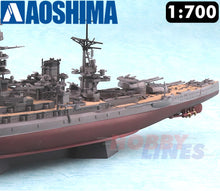 Load image into Gallery viewer, IJN Battleship NAGATO 1945 Full Hull METAL GUN BARRELS 1:700 model kit AOSHIMA
