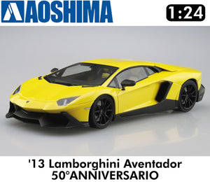 Lamborghini Aventador 50Ã¸ANNIVERSARIO 2013 1:24 scale model kit Aoshima 05982