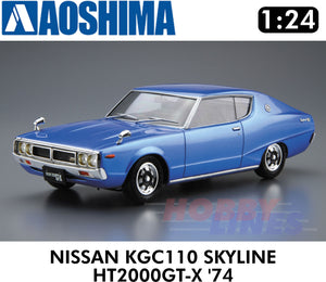 NISSAN KGC110 SKYLINE HT2000GT-X '74 1974 1:24 scale model kit Aoshima 06107