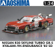 Load image into Gallery viewer, NISSAN R30 SKYLINE TURBO GR.5 KYALAMI-9H-ENDURANCE &#39;82 SD 1:24 kit Aoshima 06124
