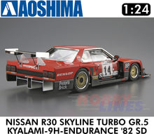 Load image into Gallery viewer, NISSAN R30 SKYLINE TURBO GR.5 KYALAMI-9H-ENDURANCE &#39;82 SD 1:24 kit Aoshima 06124
