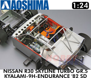 NISSAN R30 SKYLINE TURBO GR.5 KYALAMI-9H-ENDURANCE '82 SD 1:24 kit Aoshima 06124