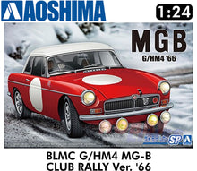 Load image into Gallery viewer, MG-B CLUB RALLY Ver. &#39;66 BLMC G/HM4 1966 1:24 scale model kit Aoshima 06126
