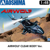 AIRWOLF CLEAR BODY Version HELICOPTER Bell 222 1:48 kit AW-01 Aoshima 06352
