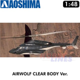 AIRWOLF CLEAR BODY Version HELICOPTER Bell 222 1:48 kit AW-01 Aoshima 06352