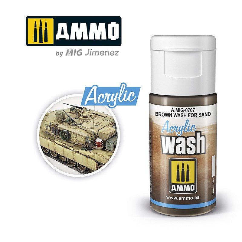 ACRYLIC WASH RANGE 15ml jar/bottles Full Colour Range AMMO By Mig Jimenez
