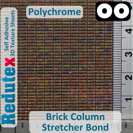Redutex BRICK COLUMN STRETCHER SOGA Red Polychrome OO 3D Texture Sheets 076LD423