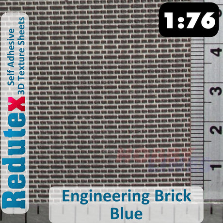 Redutex ENGINEERING BRICK Blue OO Self Adhesive 3D Texture Sheets  076LD814