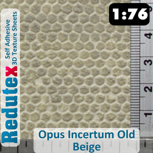 Redutex OPUS INCERTUM OLD Beige STANDARD 1:76 OO 3D Self Adhesive Texture Sheet