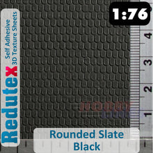 Load image into Gallery viewer, Redutex ROUNDED SLATE Black OO 3D Self Adhesive Texture Sheets 076PP111
