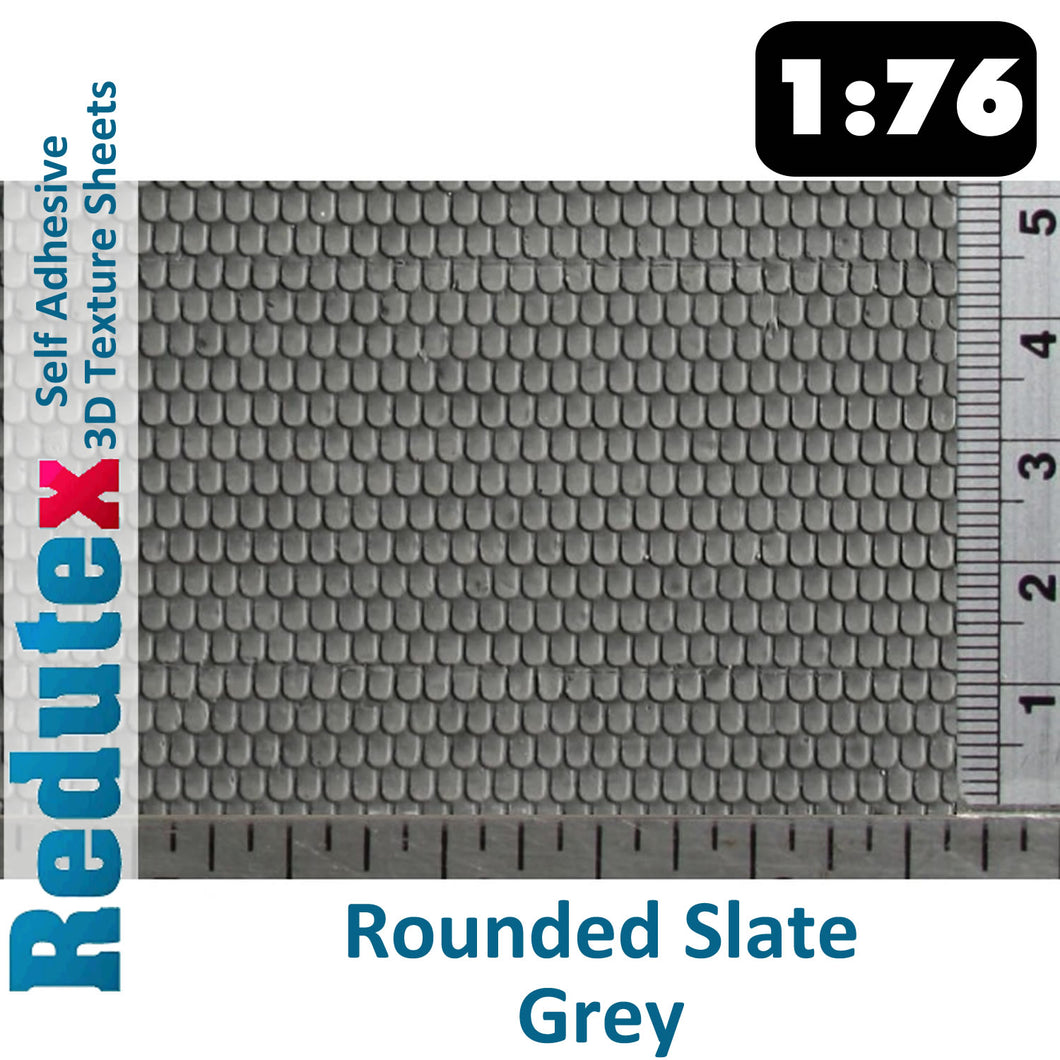 Redutex ROUNDED SLATE Grey 1:76 OO 3D Self Adhesive Texture Sheet