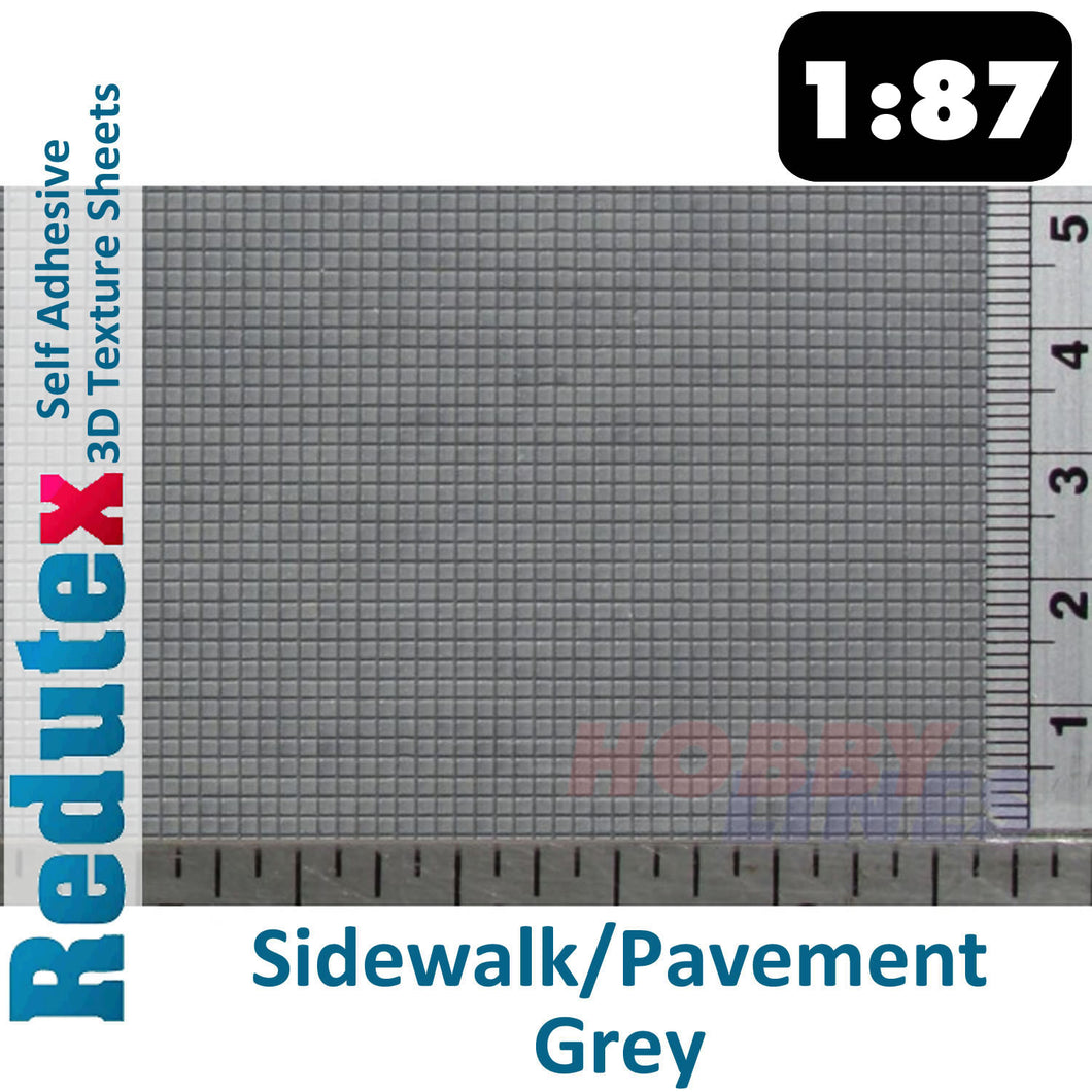 Redutex SIDEWALK Grey OO/HO Self Adhesive 3D Texture Sheets 087AC111