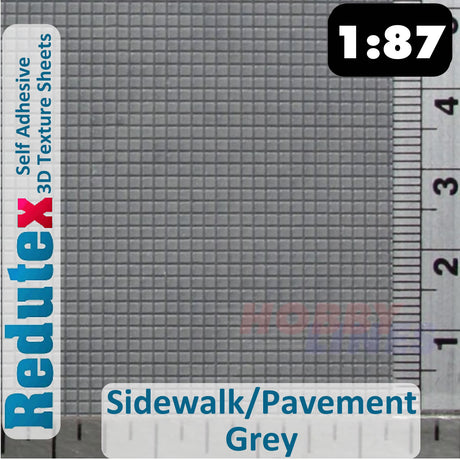 Redutex SIDEWALK Grey OO/HO Self Adhesive 3D Texture Sheets 087AC111
