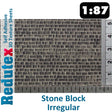Redutex STONE BLOCK IRREGULAR Black 1:87 HO 3D Self Adhesive Texture Sheet