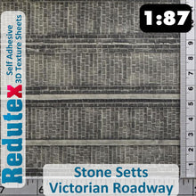 Load image into Gallery viewer, Redutex STONE SETTS UNEVEN ROADWAY 1:87 HO 3D Self Adhesive Texture Sheet
