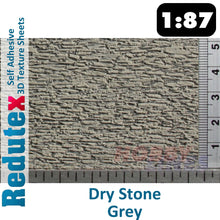Load image into Gallery viewer, Redutex DRY STONE Grey OO/HO Self Adhesive 3D Texture Sheets 087PL111
