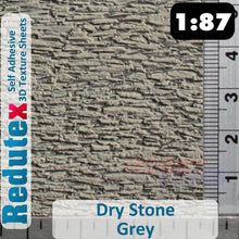 Load image into Gallery viewer, Redutex DRY STONE Grey OO/HO Self Adhesive 3D Texture Sheets 087PL111
