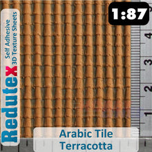 Load image into Gallery viewer, Redutex ARABIC TILE Terracotta HO/OO 3D Self Adhesive Texture Sheets 087TA112
