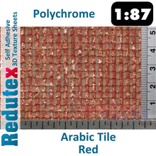 Load image into Gallery viewer, Redutex ARABIC TILE POLYCHROME Terracotta OO 3D Texture Sheets 087TA123
