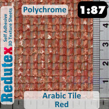 Load image into Gallery viewer, Redutex ARABIC TILE POLYCHROME Terracotta OO 3D Texture Sheets 087TA123
