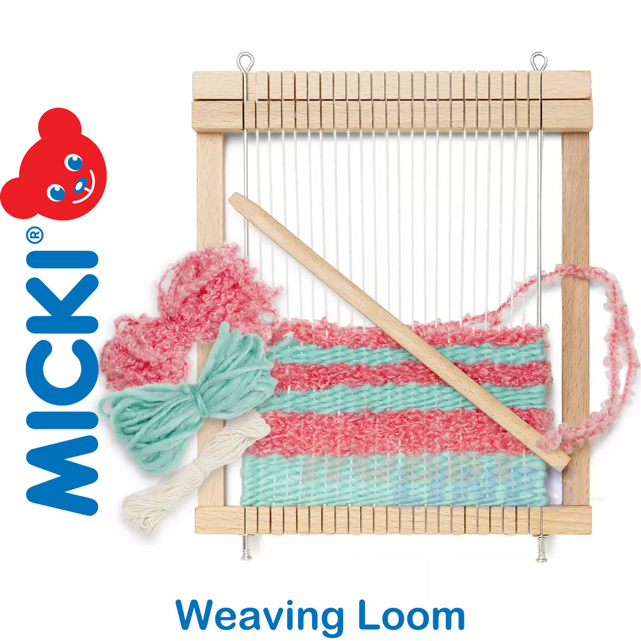 MICKI WEAVING FRAME LOOM Square Knitting Craft Tapestry Kit Education Yarn inc