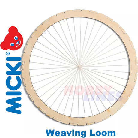 MICKI WEAVING FRAME LOOM Round 30cm knitting Craft Tapestry Kit Education Yarn