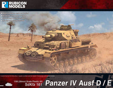 Load image into Gallery viewer, Panzer IV Ausf D/E Tank Plastic Model Kit 1:56 Rubicon Models 280076
