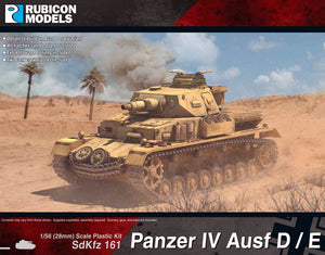 Panzer IV Ausf D/E Tank Plastic Model Kit 1:56 Rubicon Models 280076