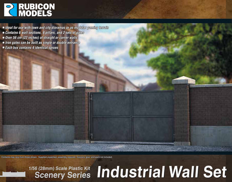 Industrial Wall Set Diorama Plastic Model Kit 1:56 Rubicon Models 283006