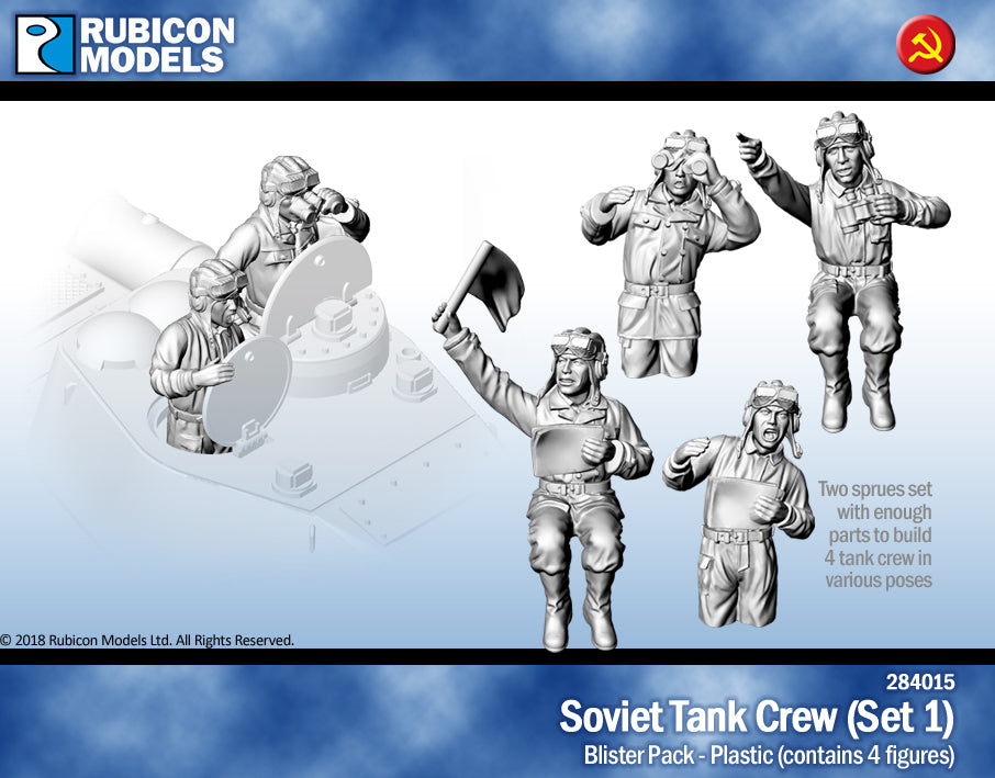 Soviet Tank Crew Plastic Figures Model Kit 1:56 Rubicon Models 284015
