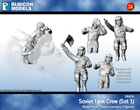 Soviet Tank Crew Plastic Figures Model Kit 1:56 Rubicon Models 284015