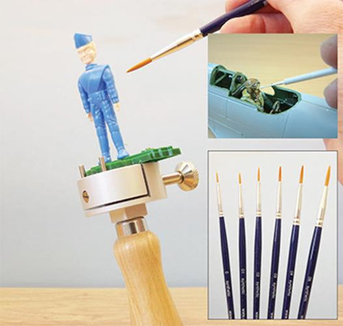 Ultimate Figure Painting Set Expo Tools Paint brushes Universal work Holder