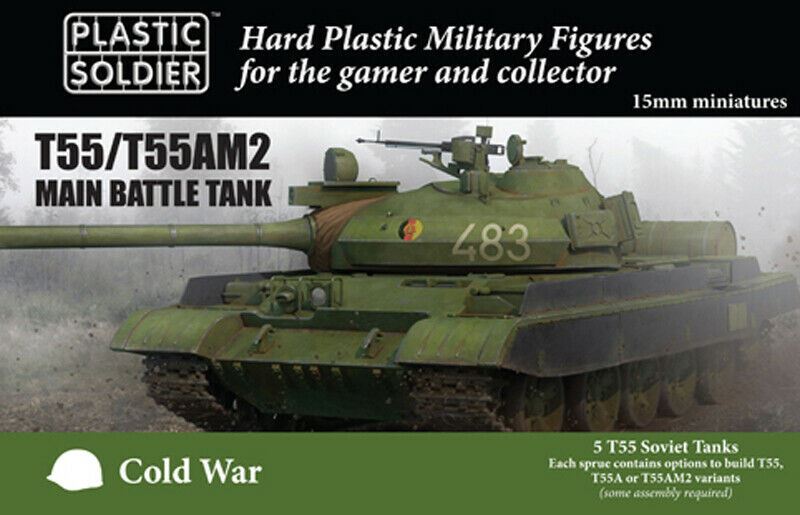 Plastic Soldier 15mm MODV15001 Russian T55 / T55AM2 MAIN BATTLE TANK Cold War