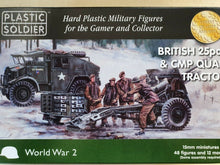 Load image into Gallery viewer, Plastic Soldier 15mm WW2G15006 British 25PDR &amp; CMP QUAD TRACTOR
