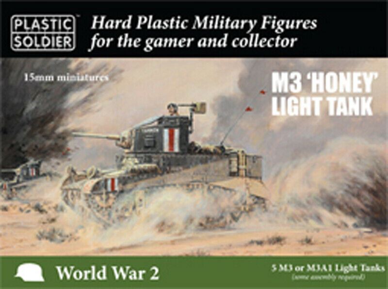 Plastic Soldier 15mm WW2V15033 British US Allied M3 HONEY LIGHT TANK WW2