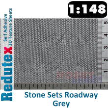 Load image into Gallery viewer, Redutex STONE SETTS ROADWAY GREY N Self Adhesive 3D Texture Sheets 148CF111
